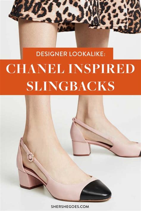 chanel look alike shoes uk|Chanel style slingback shoes.